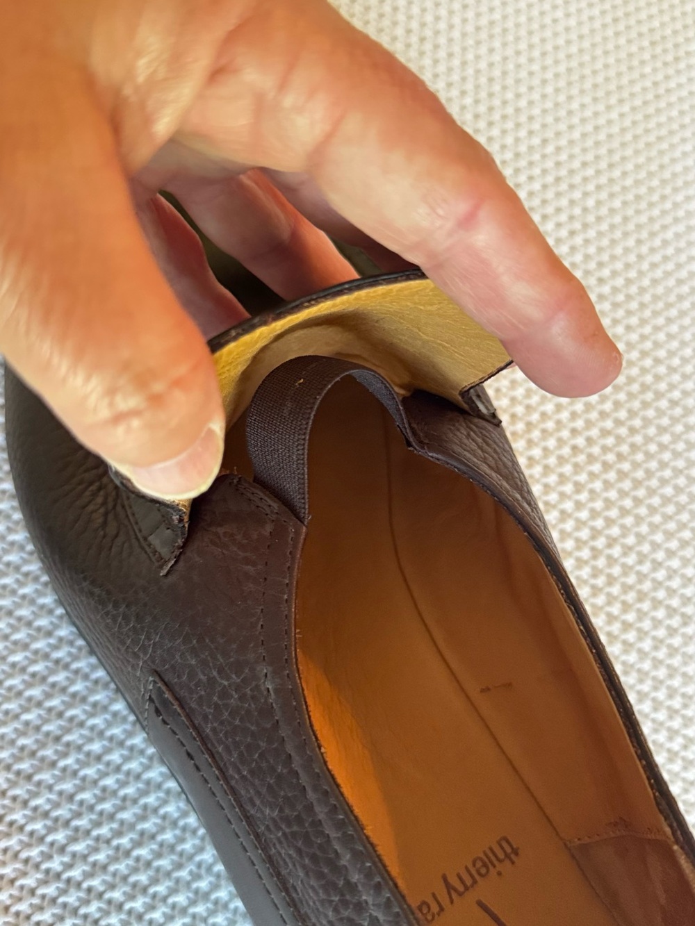THIERRY RABOTIN Italian Men’s Dark Brown Leather Slip-On Loafers Designer Shoes - Picture 12 of 14